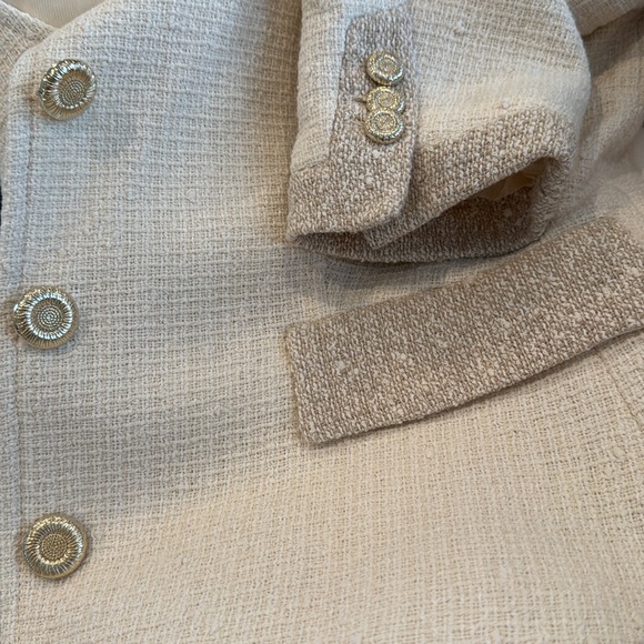 ZARA ROUND NECK TEXTURED BLAZER SIZE L - Picture 5 of 13